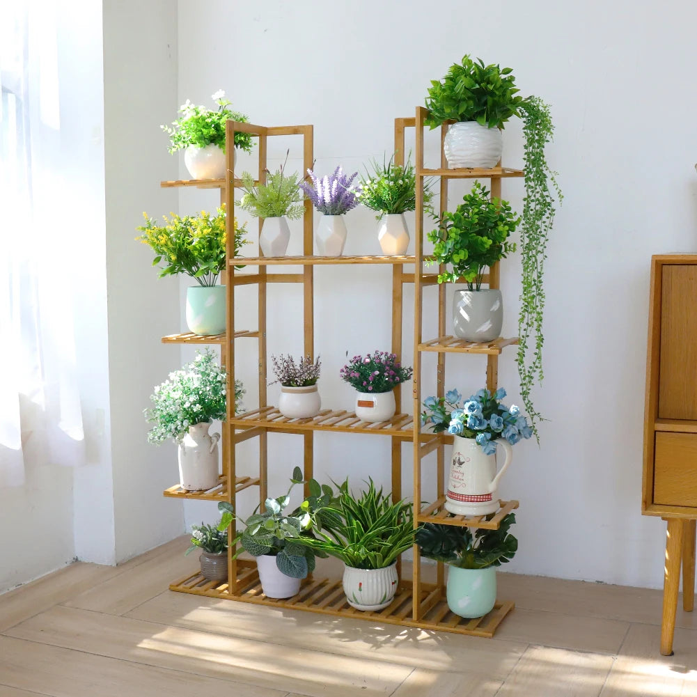 9-Tier Extra Large Bamboo Plant Stand
