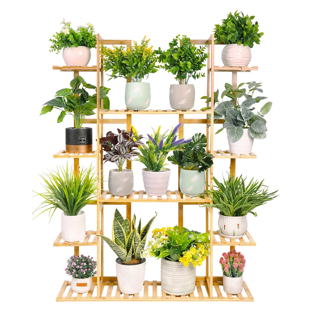 9-Tier Extra Large Bamboo Plant Stand