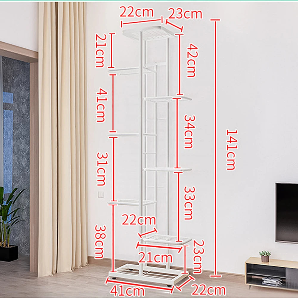 8-Tier Metal Plant Display Stand