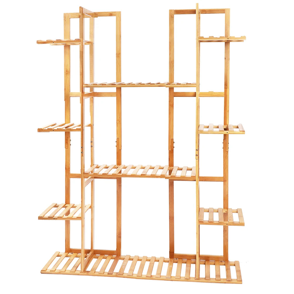9-Tier Extra Large Bamboo Plant Stand