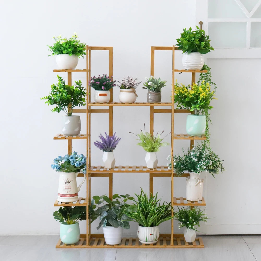 9-Tier Extra Large Bamboo Plant Stand
