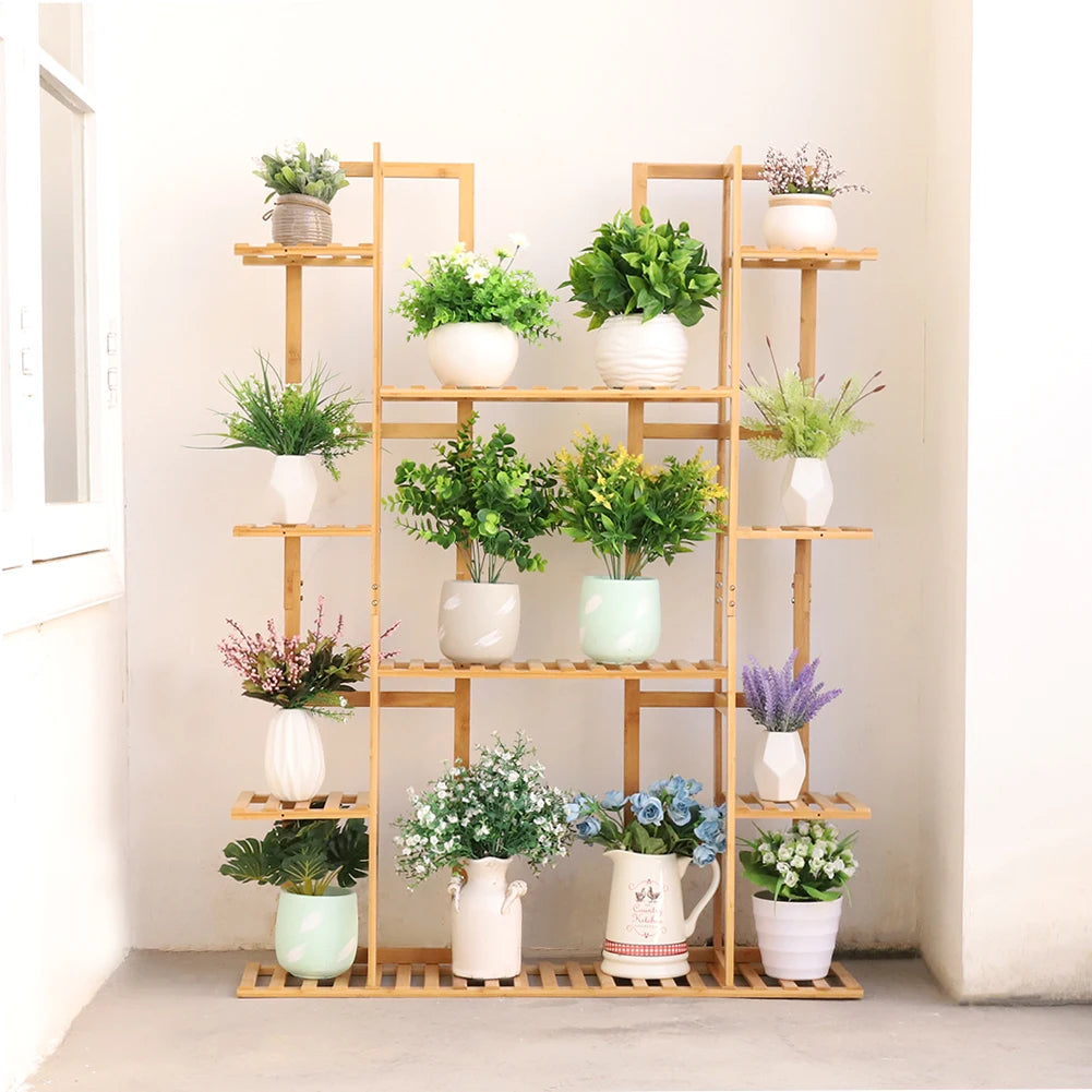 9-Tier Extra Large Bamboo Plant Stand